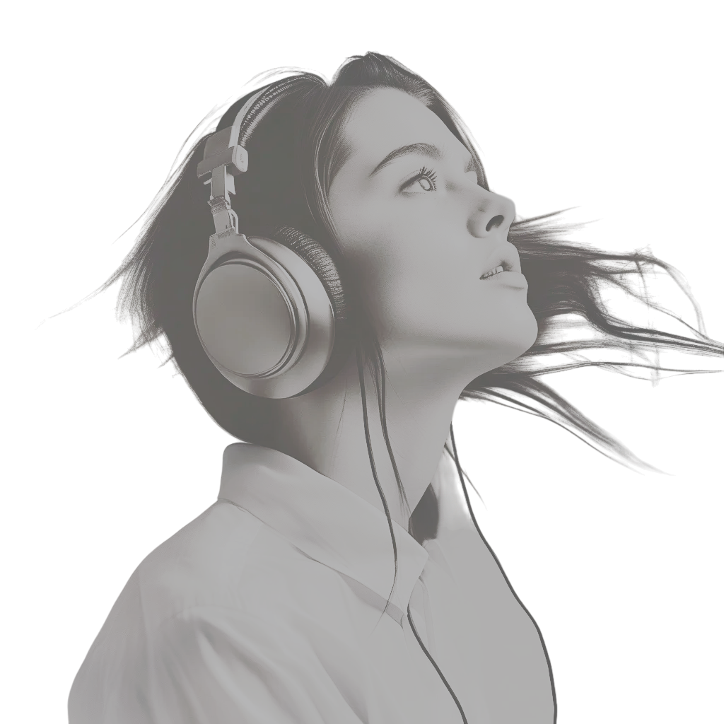 Girl with headphones